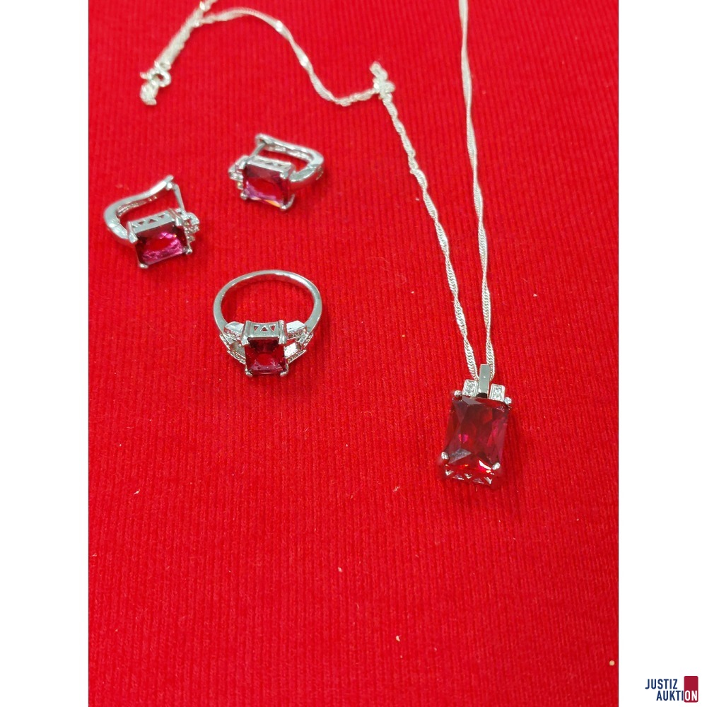 1 Damen-Set 925 Silber punziert