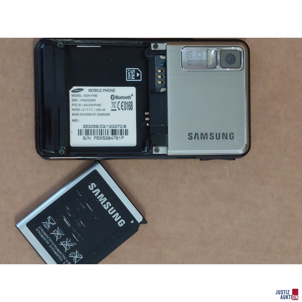 Smartphone der Marke Samsung SGH-F480 gebraucht/Gebrauchsspuren vorhanden