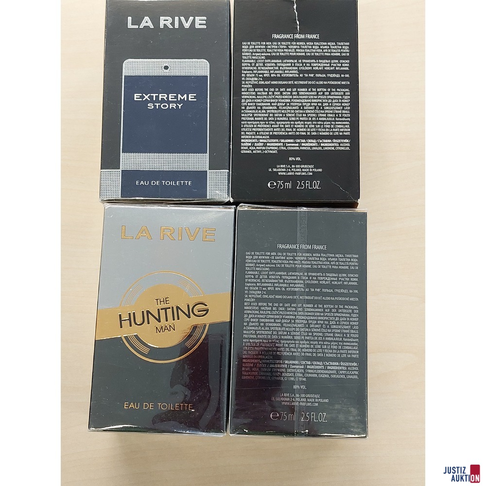 2 Eau de Toilette der Marke LA RIVE Extreme Story u.a.
