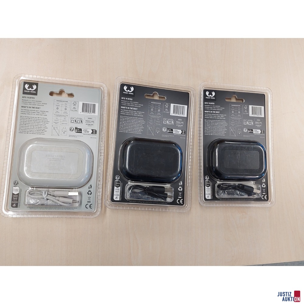 3 Packungen In-Ear-Kopfh&ouml;rer Sport der Marke Fresh&DiacriticalAcute;n Rebel
