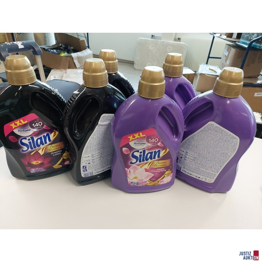 3 Weichspüler der Marke Silan Aroma Therapy u.a.