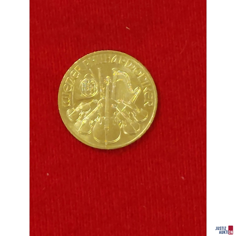 Wiener Philharmoniker ¼ Unze 1989, 500 Schilling, 999,9 feingold, 7,77 g