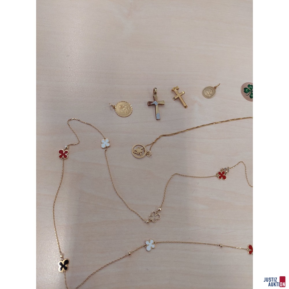 Diverser Schmuck aus 585 &permil; punziert