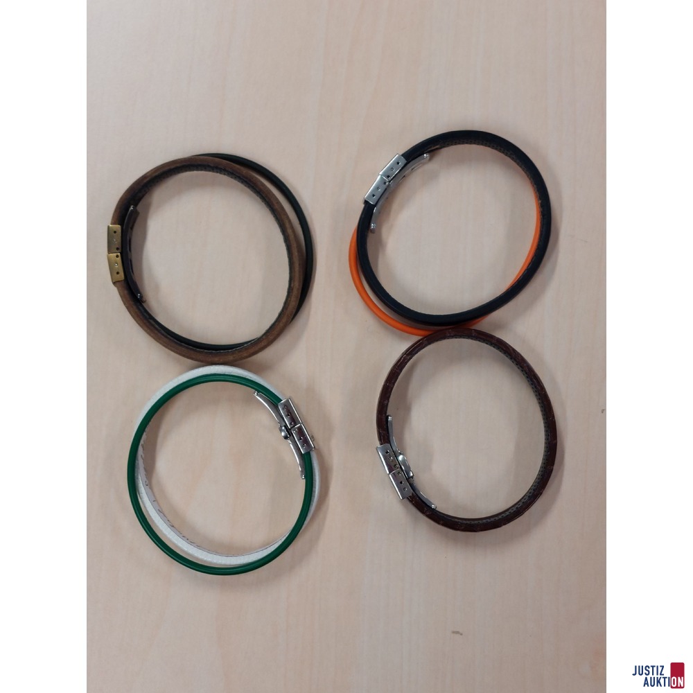 4 Wendestein Balance Armbänder mit Wildlederprägung