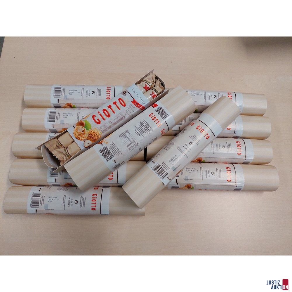 12 x Giotto Haselnuss der Marke Ferrero je 154 g – 4 Stangen