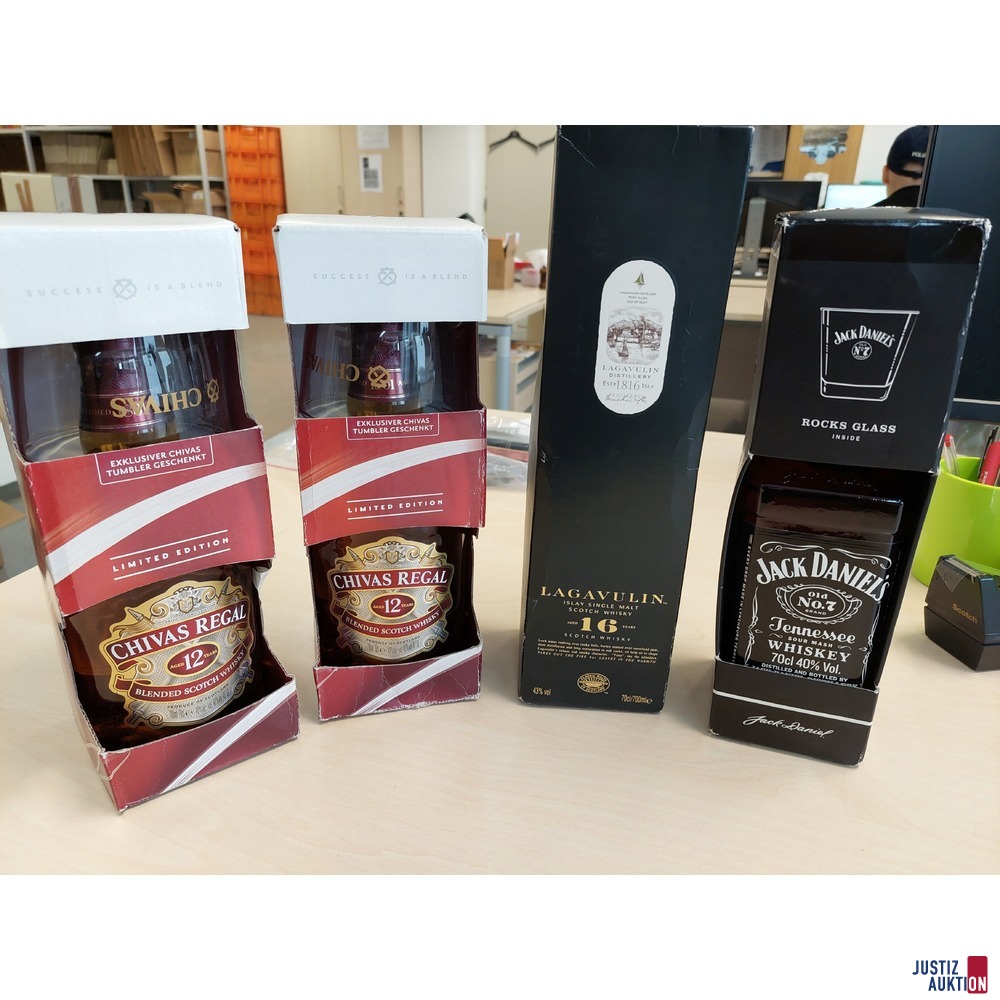 1 Flasche Jack Daniel´s Tennesse Whisky 40% 700 ml u.a