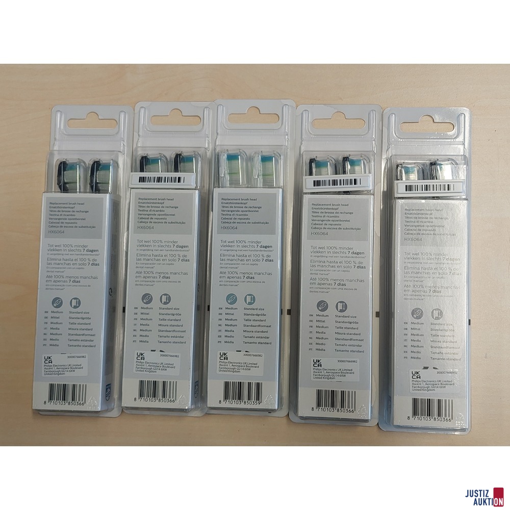 5 Packungen Zahnbürstenköpfe der Marke Philips Sonycare W2 Optimal White je 4 Stück