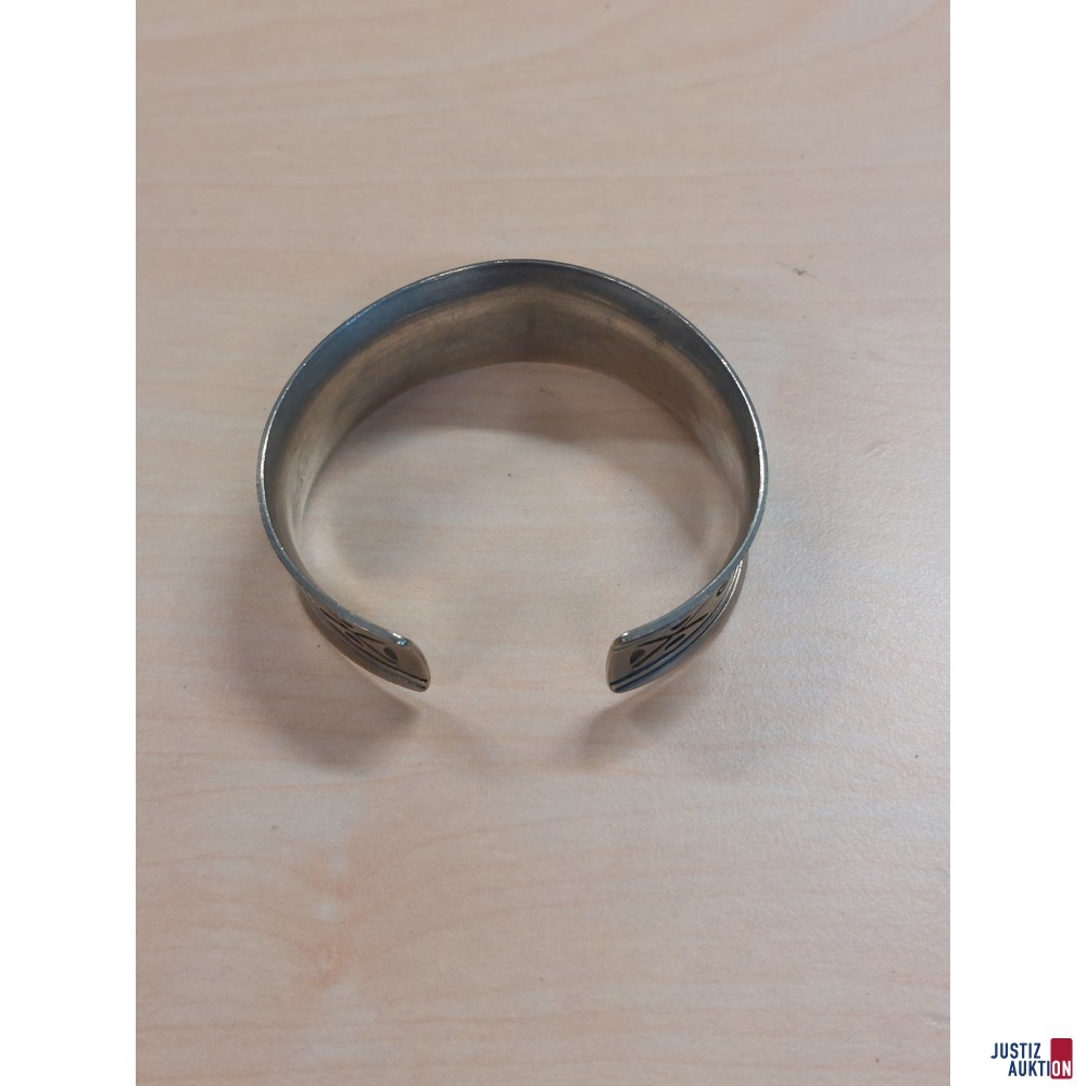 Designer&nbsp;Armreifen &bdquo;Jorgen Jensen&OpenCurlyDoubleQuote; Modell 168 Pewter