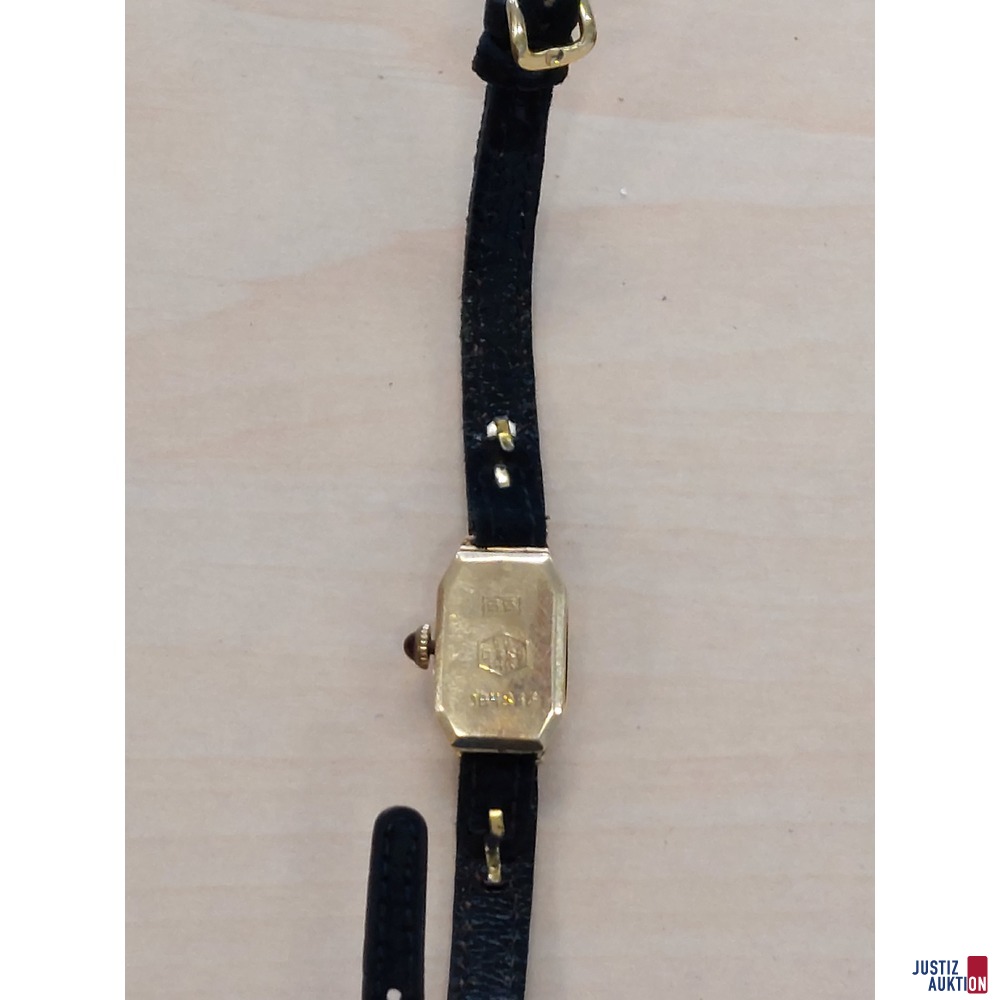 Damenarmbanduhr der Marke Reele 1,2 g 14 Karat Gelbgold