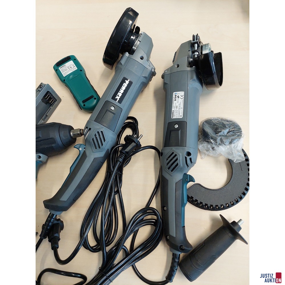 2 Winkelschleifer der Marke Ferrex WWS-EWS1200-Z01 u.a