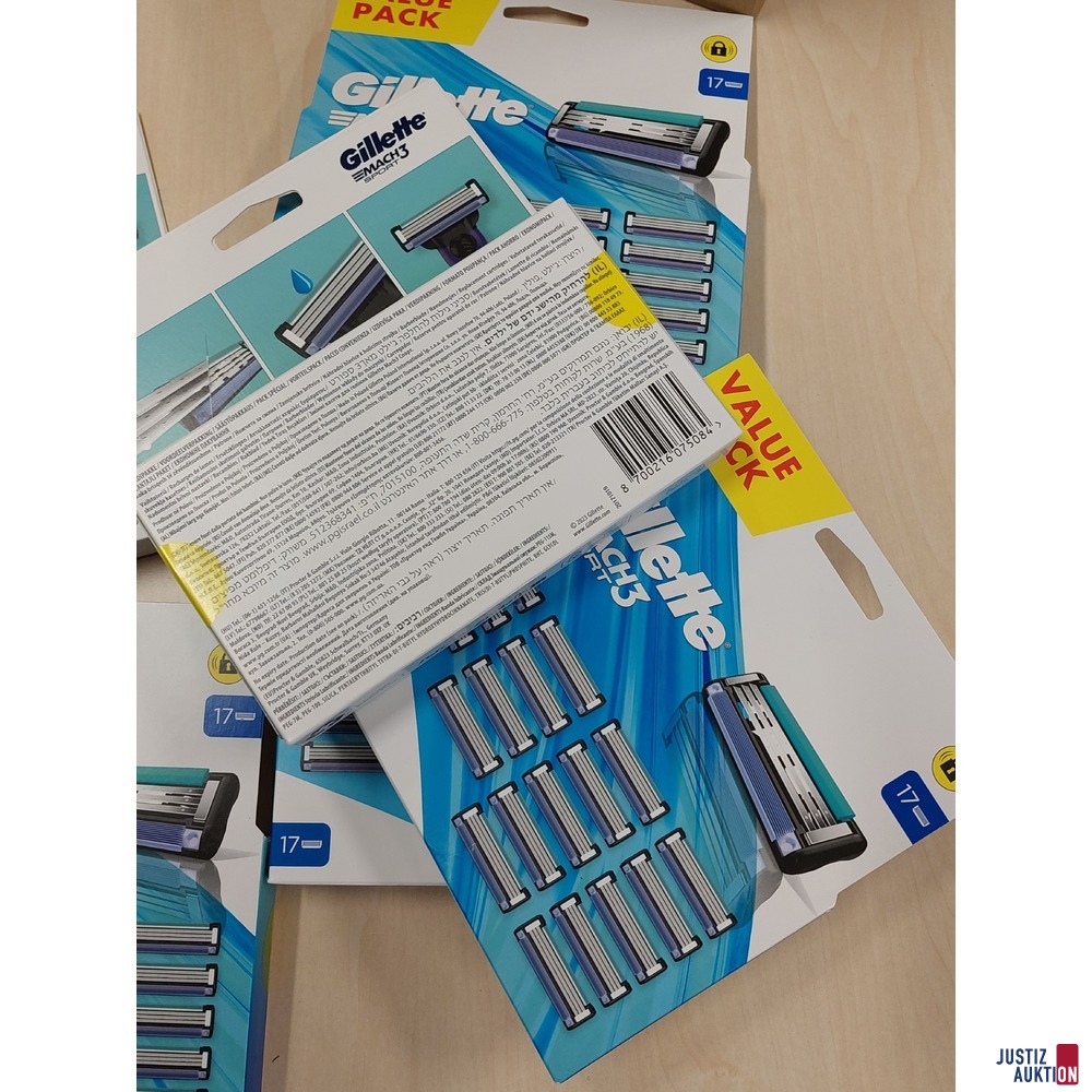 6 St&uuml;ck 17er Packungen Rasierklingen der Marke Gilette