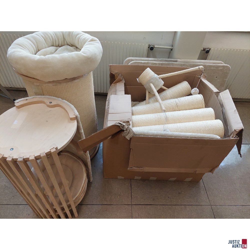 Kratzbaum XXL für große Katzen - 2 Kratztonnen XXL