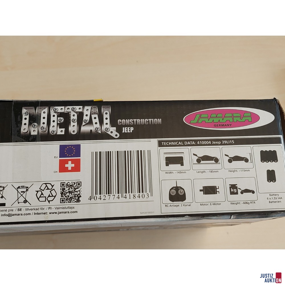 Modellauto der Marke Jamara - Metal Construction Jeep