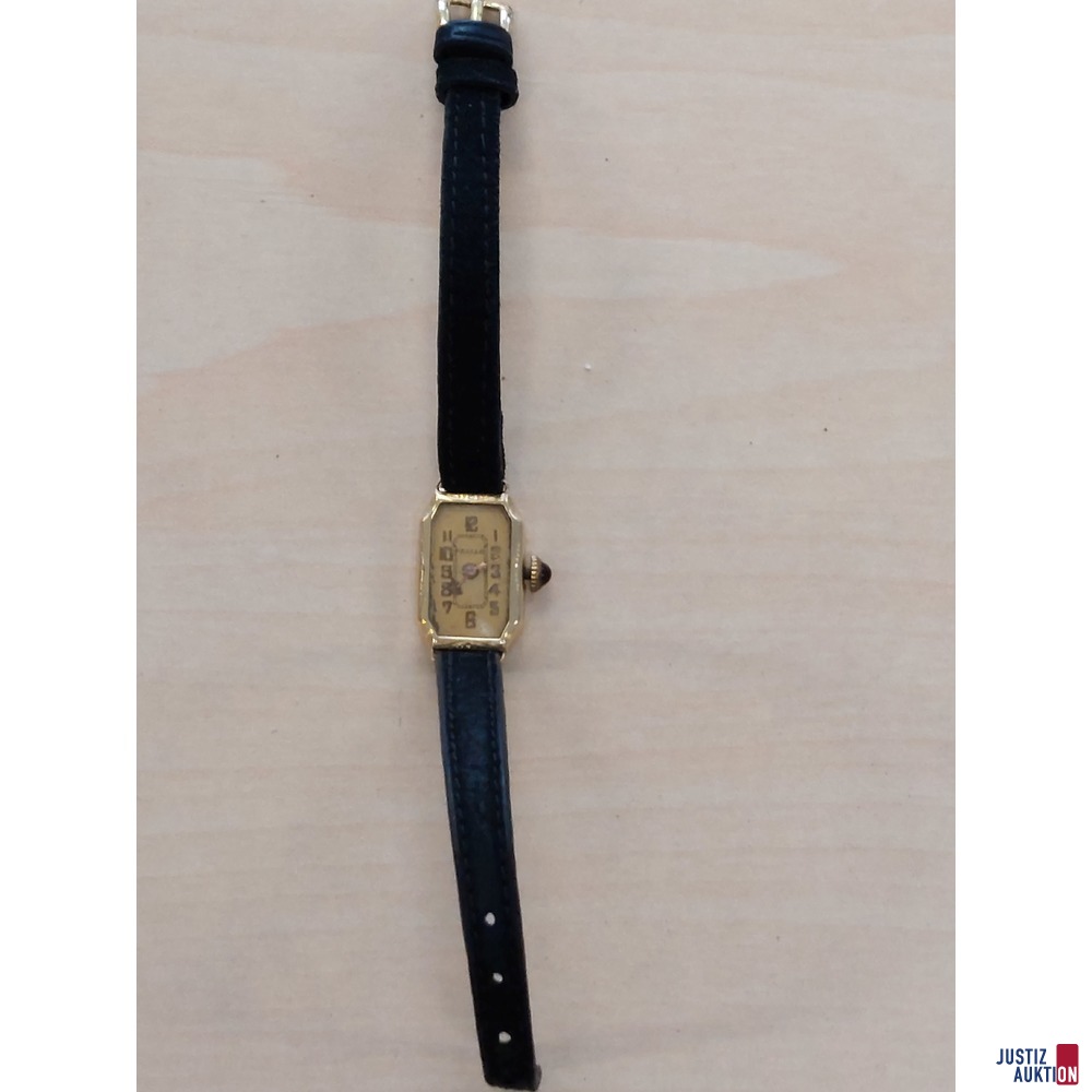 Damenarmbanduhr der Marke Reele 1,2 g 14 Karat Gelbgold