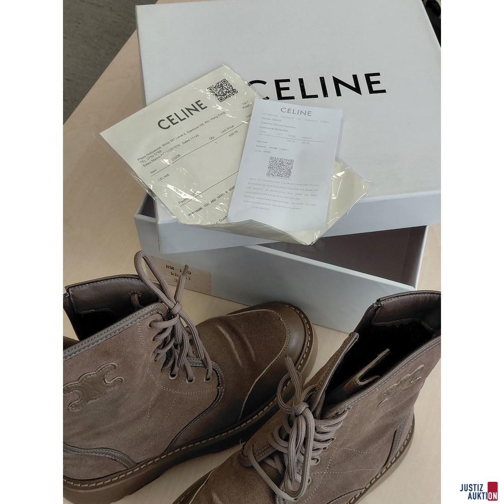 Stiefeletten Celine Paris rm 129 khaki Gr&ouml;&szlig;e 40
