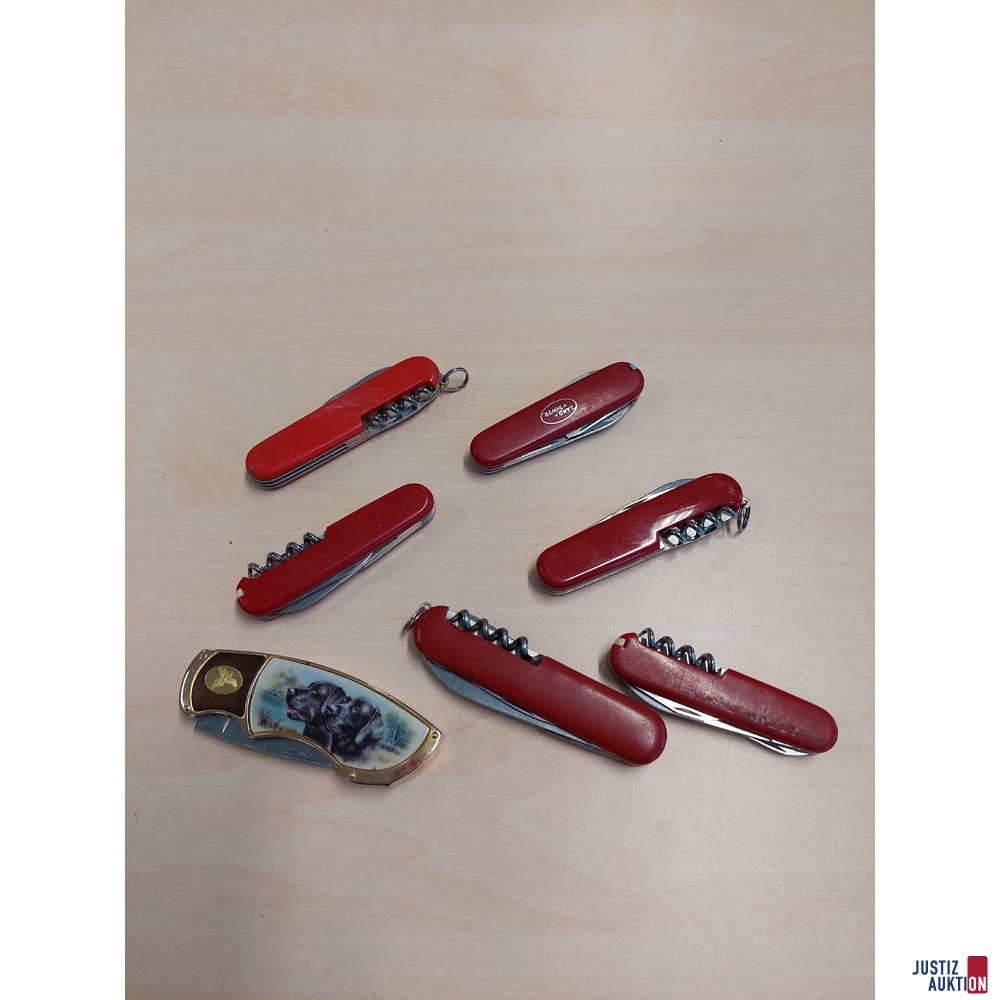 7 diverse Taschenmesser