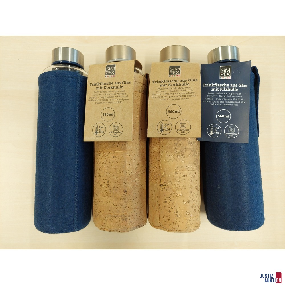 4 Trinkflaschen der Marke SIMPEX je 560 ml