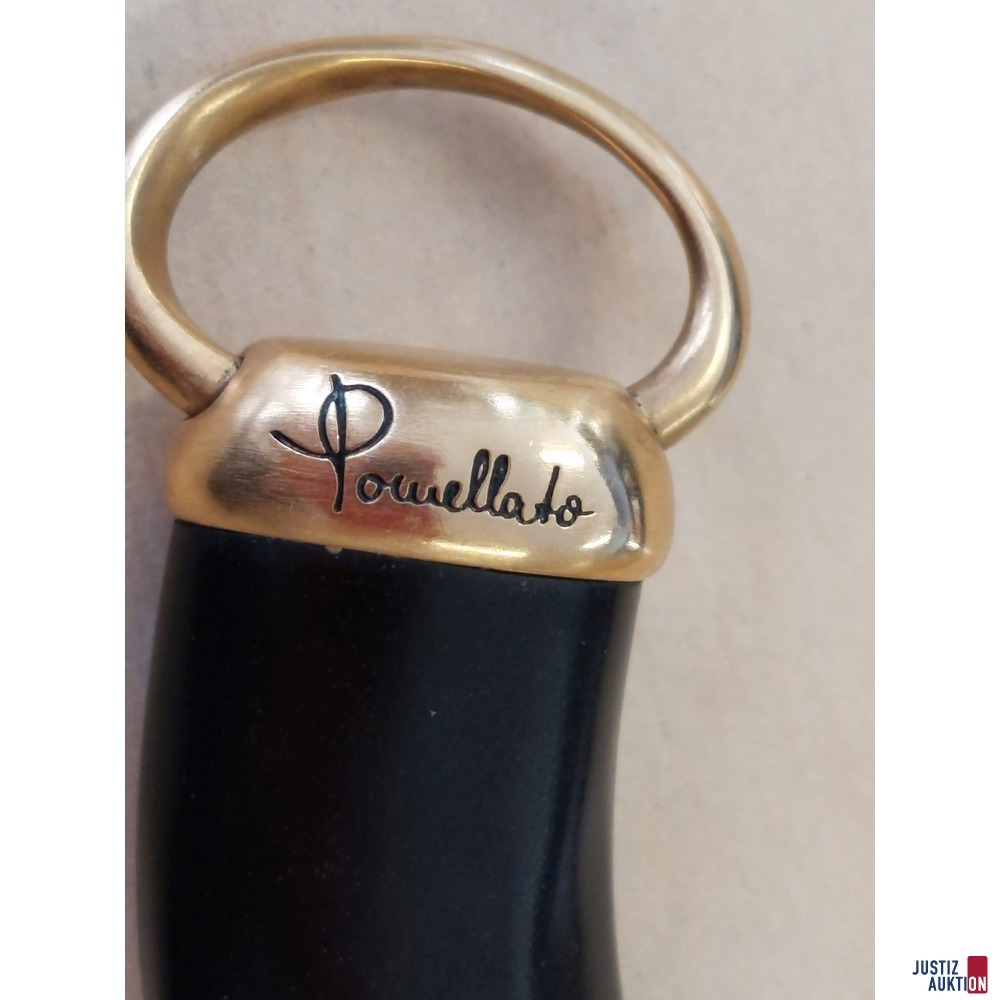 Gl&uuml;ckshorn-Anh&auml;nger Rosegold 750 &permil; mit Gagat &lpar;fossiles Holz&rpar; Marke &comma;&comma;Pomellato &ndash; Victoria&OpenCurlyDoubleQuote; 20&comma;3 g