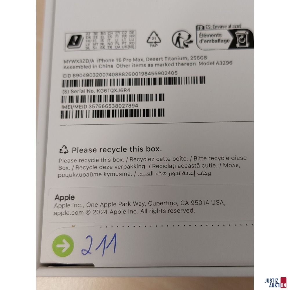 Handy der Marke Apple iPhone 16 Pro Max Desert Titanium&comma; 256GB