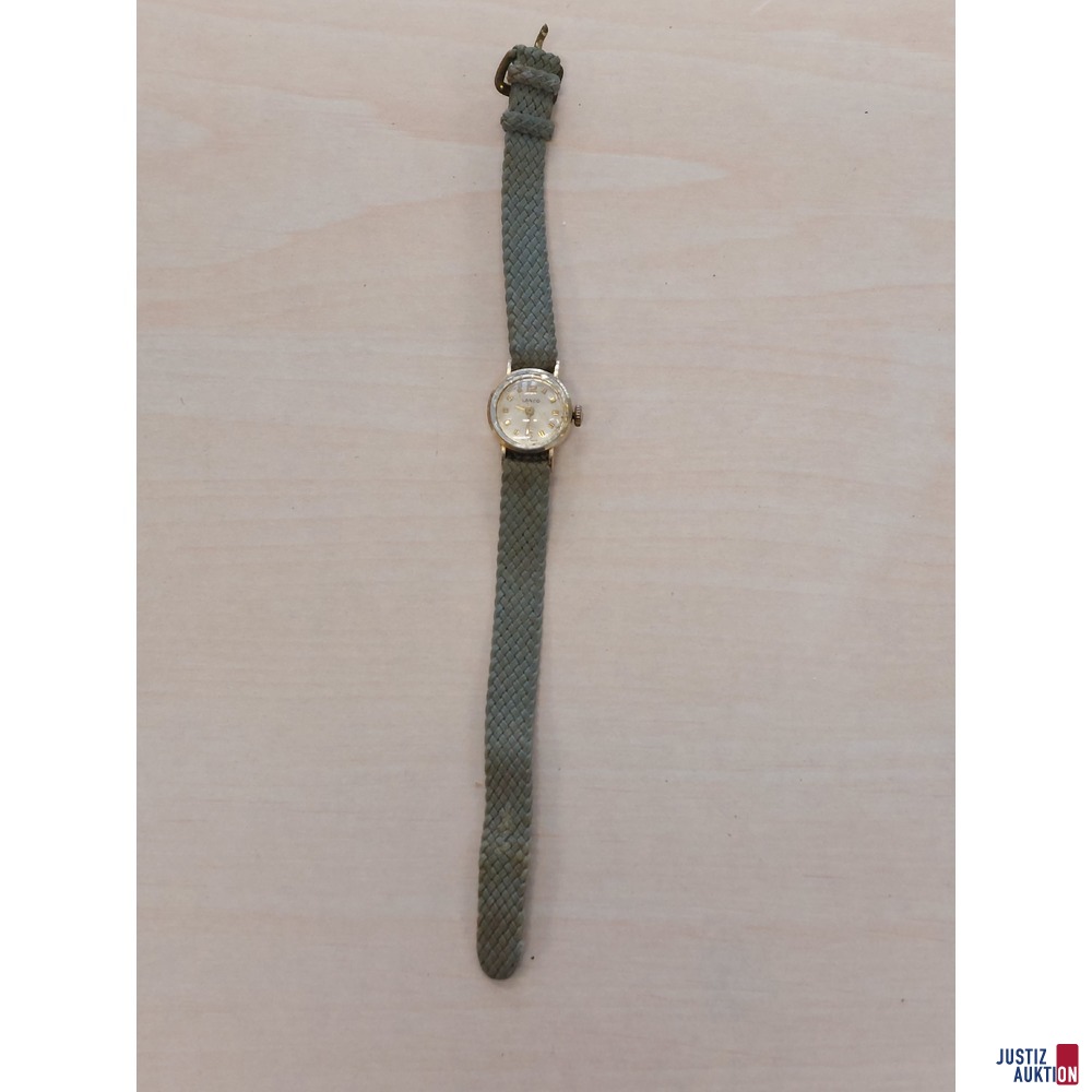 Damenarmbanduhr der Marke Lanco 18 Karat Gelbgold 3,5 g