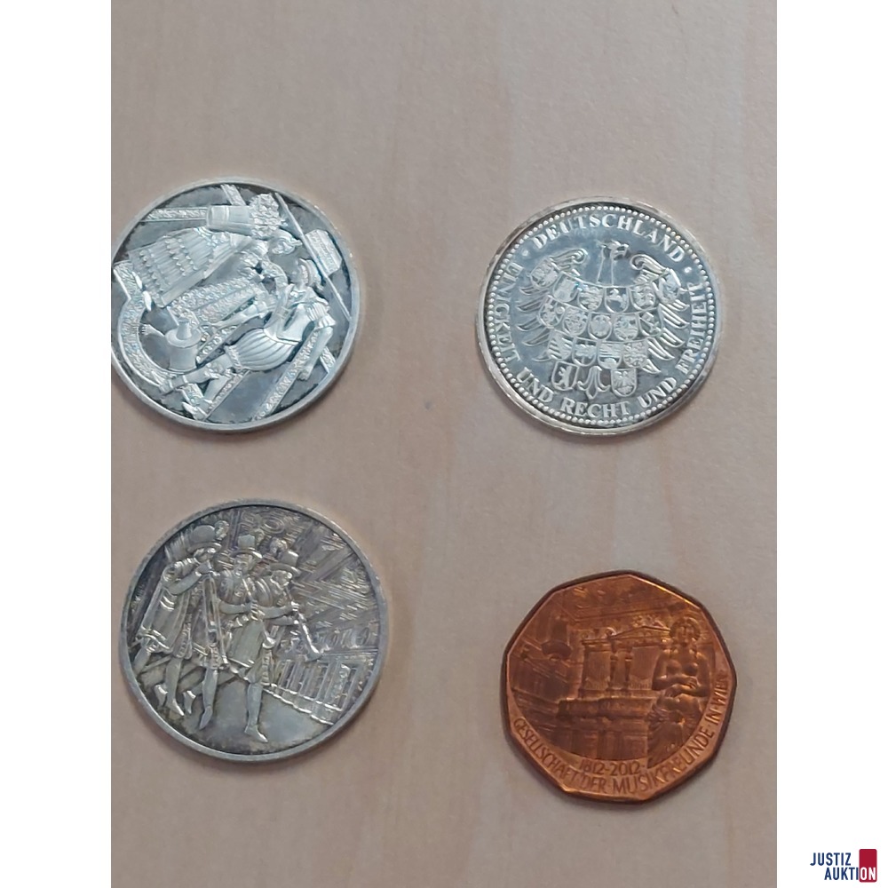 2 x 10 Euro Silbermünzen Münze Österreich u.a.