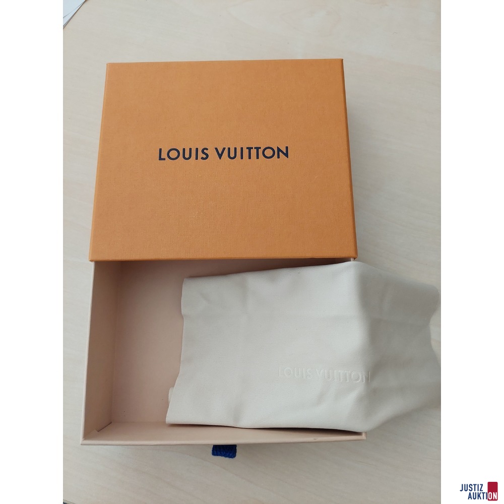 Karton/Schiebeschachtel mit Brillenputztuch der Marke Louis Vuitton