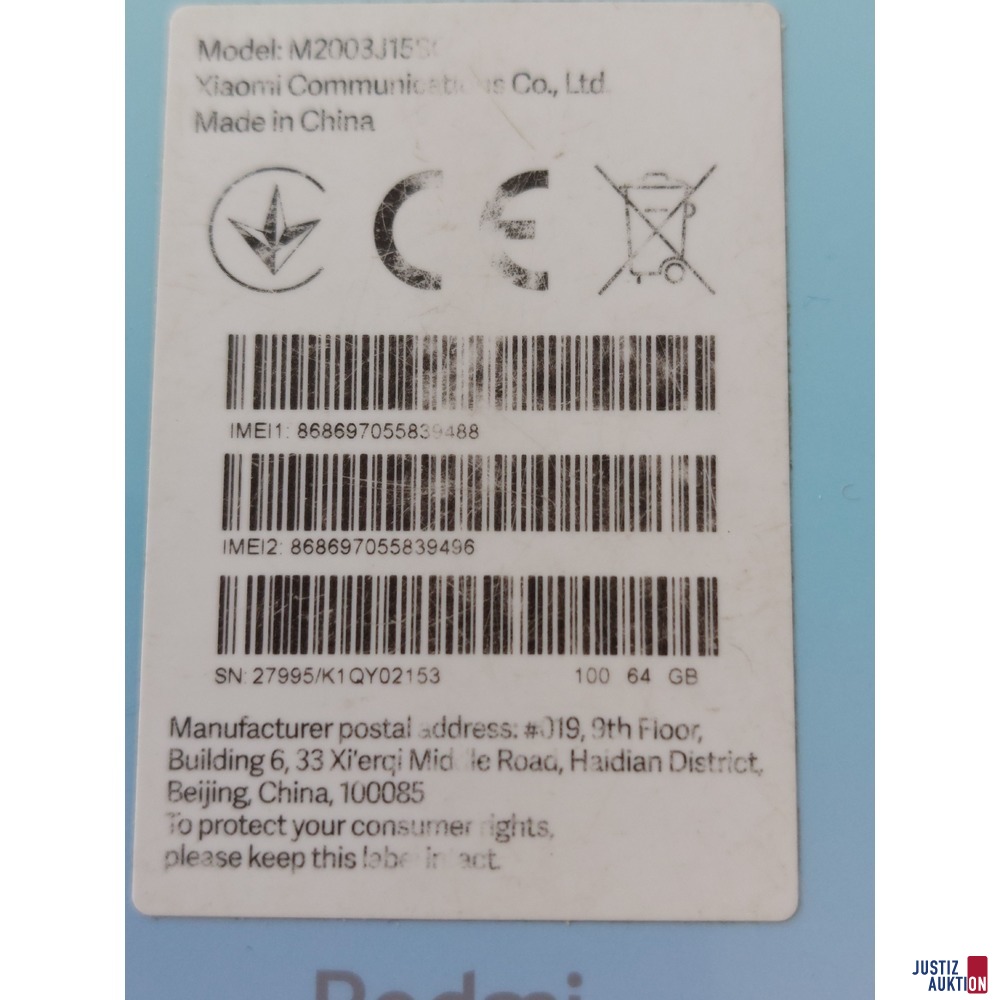 Handy der Marke Redmi Note 9