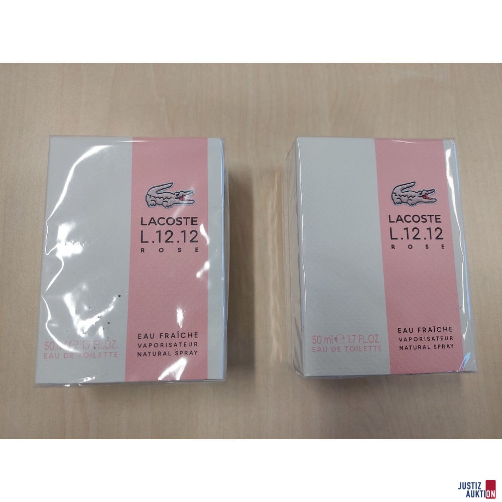 Eau de Toilette der Marke Lacoste L&period;12&period;12 Rose Eau Fraiche Vaporisateur Natural Spray 50 ml in Originalverpackung - NEU