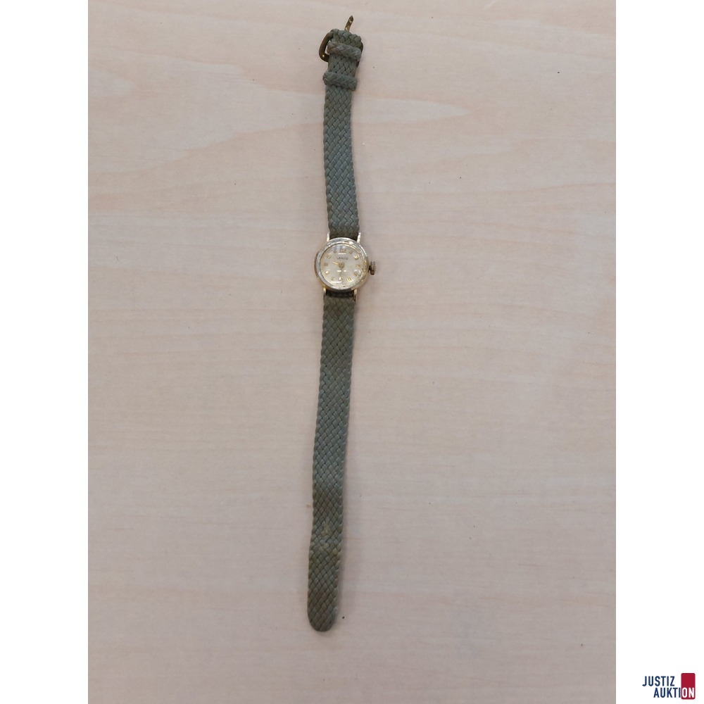 Damenarmbanduhr der Marke Lanco 18 Karat Gelbgold 3,5 g