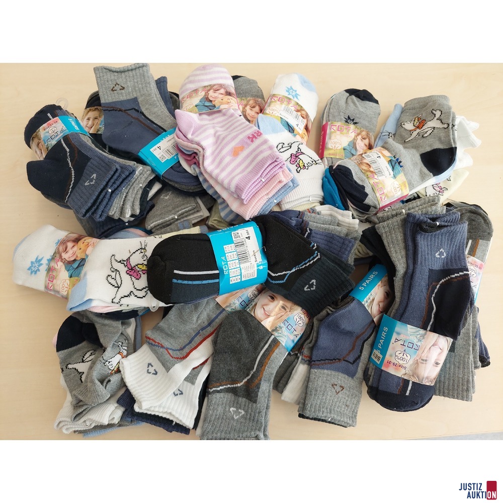 17 x 5er Packungen Kindersocken der Marke ROTA