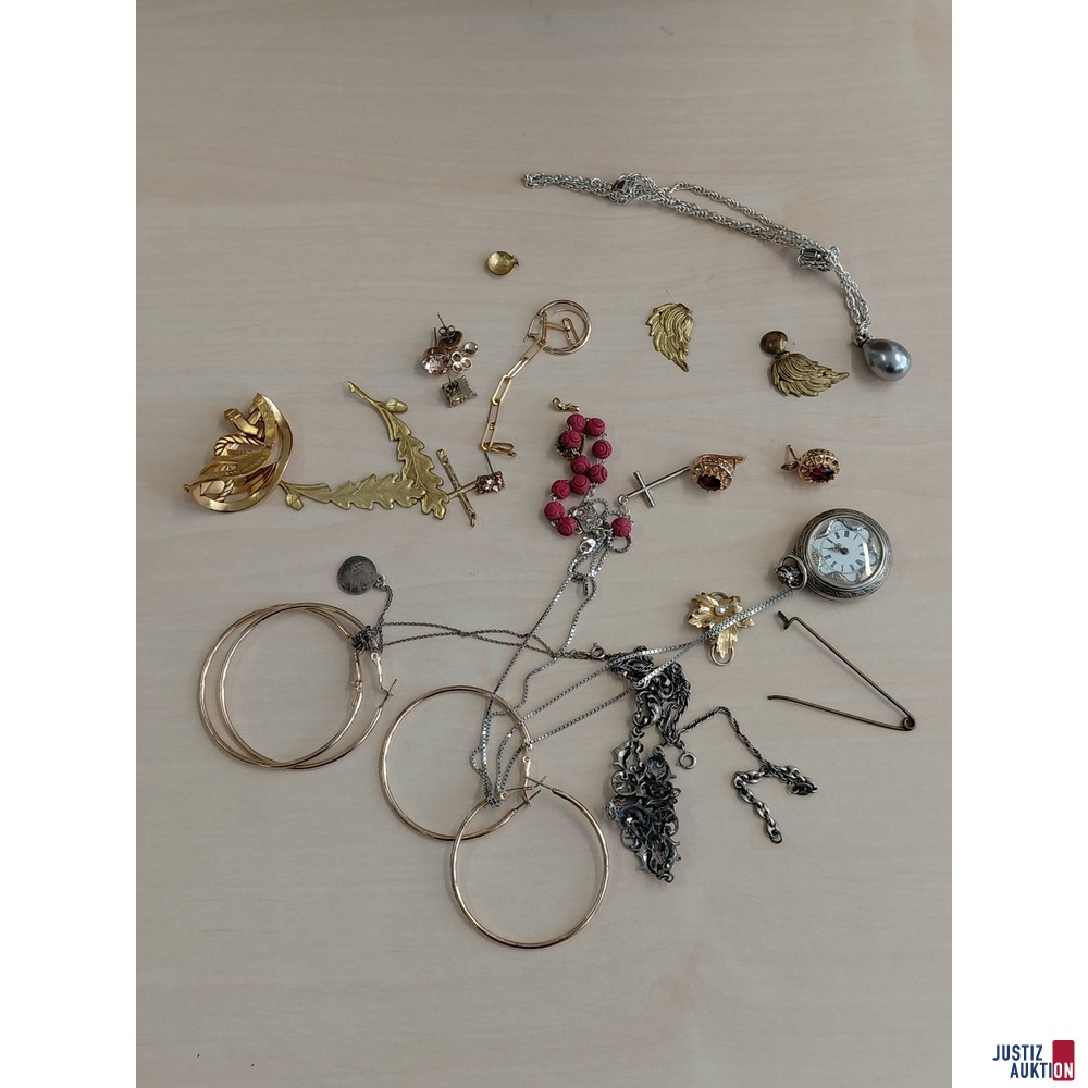 Konvolut aus Modeschmuck unedel