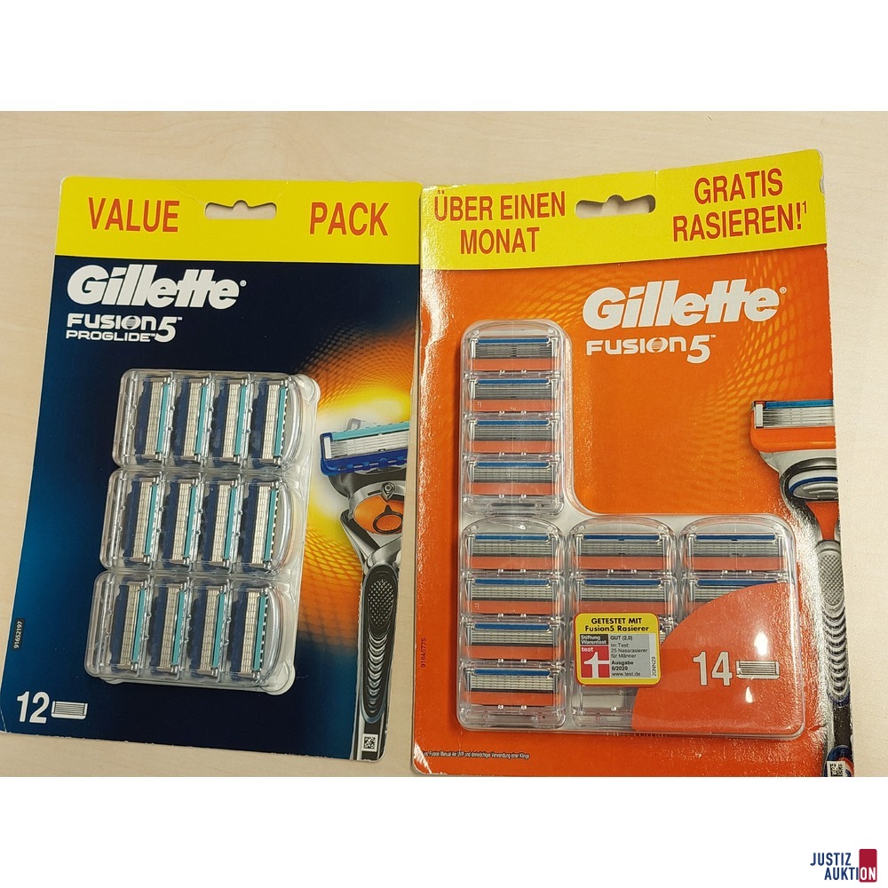 12er Packung Rasierklingen der Marke Gillette Fusion