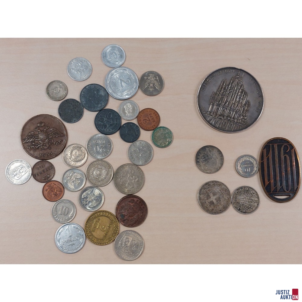 Konvolut bestehend aus 34 St&uuml;ck M&uuml;nzen