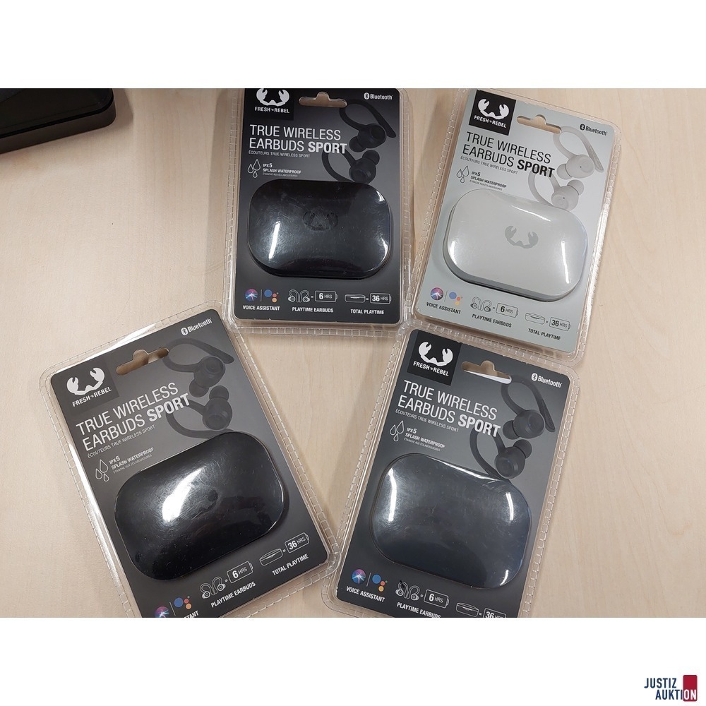 3 Packungen In-Ear-Kopfh&ouml;rer Sport der Marke Fresh&DiacriticalAcute;n Rebel in Originalverpackung - NEU