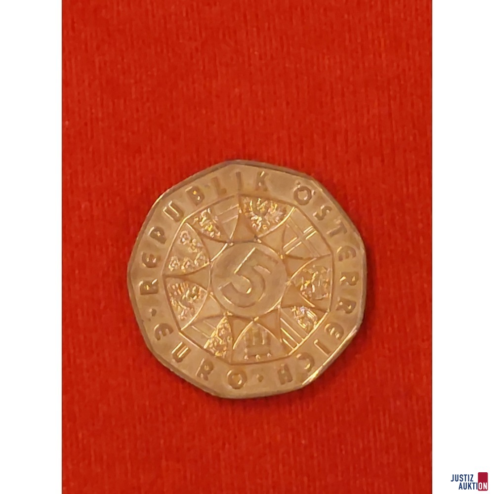 Kupfermünze 5 Euro Motiv Neujahr 2014