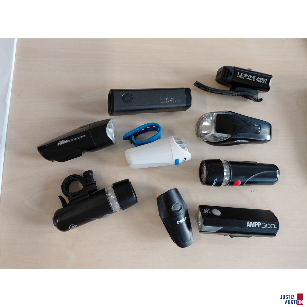 Fahrradlampen diverser Marken