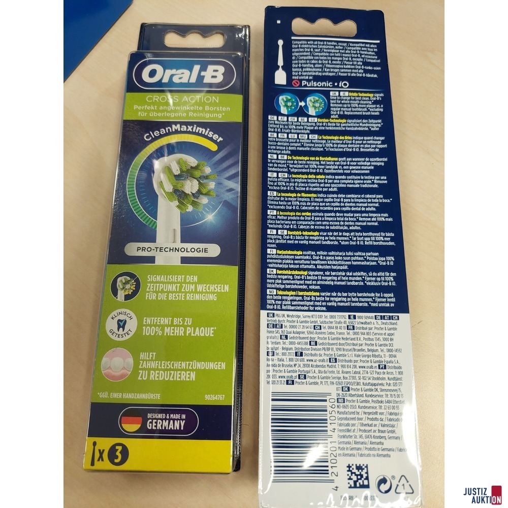 24 Packungen Zahnbürstenaufsätze der Marke Oral-B