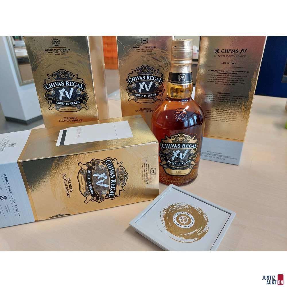 4 Flaschen Chivas Regal XV Aged 15 Years Blendet