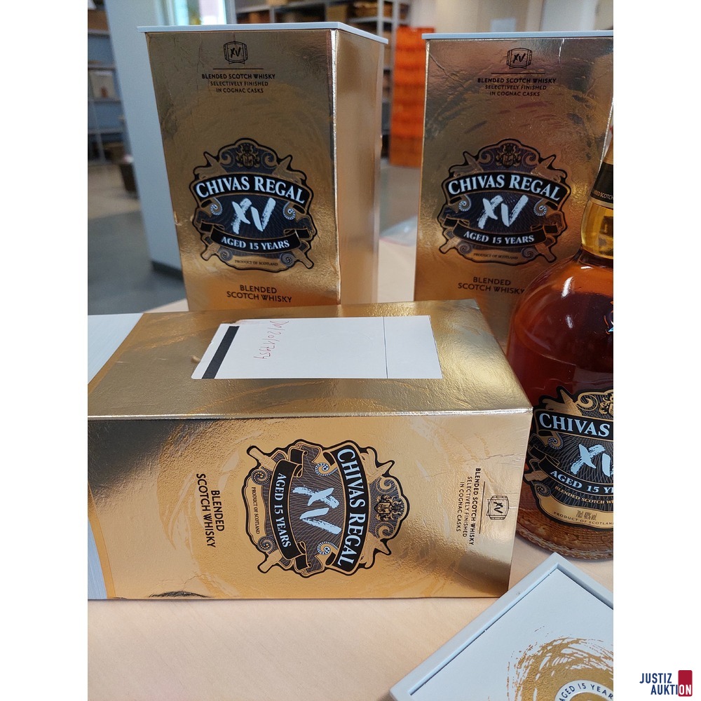 4 Flaschen Chivas Regal XV Aged 15 Years Blendet