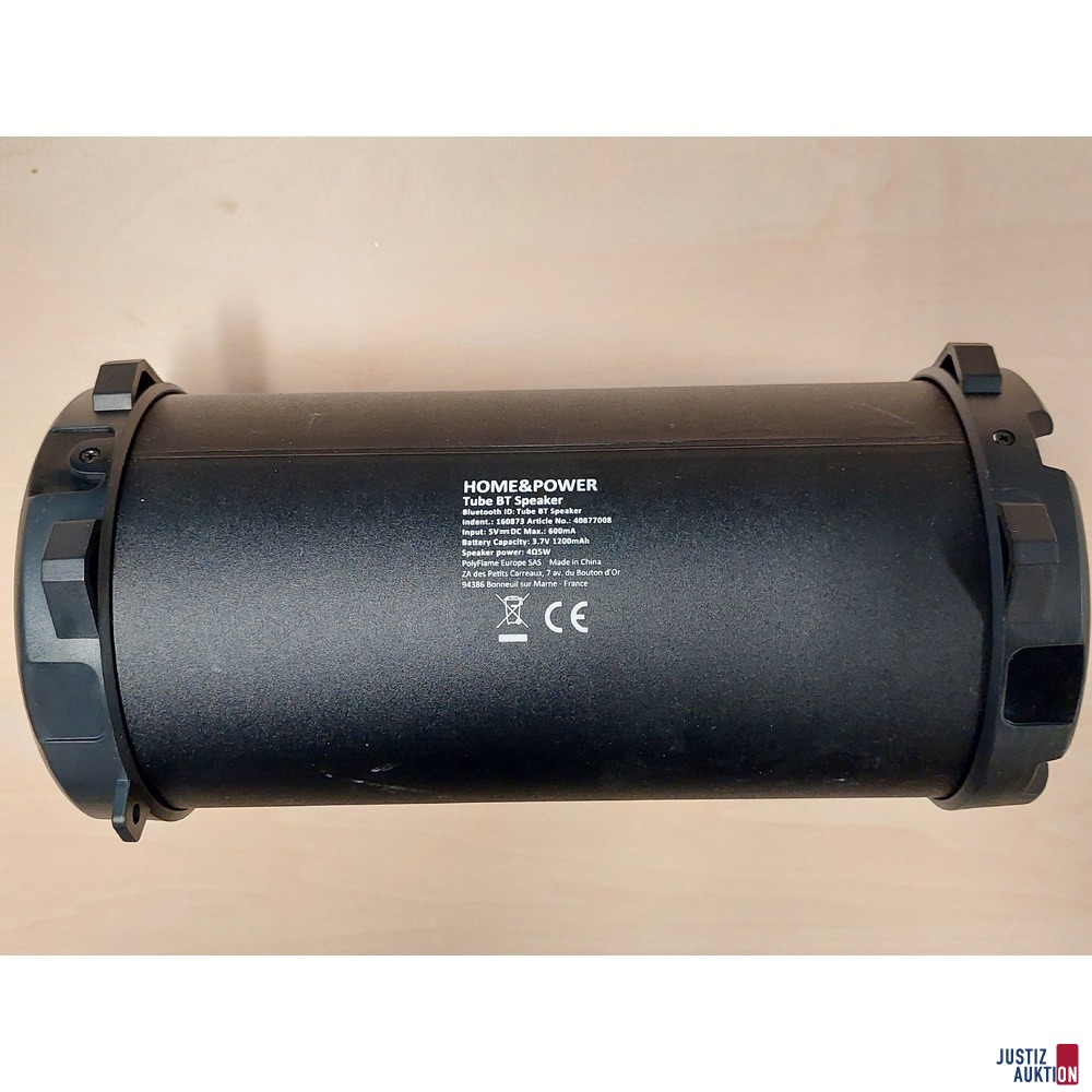 Bluetooth-Lautsprecher der Marke HOME&amp;POWER Tube BT Speaker
