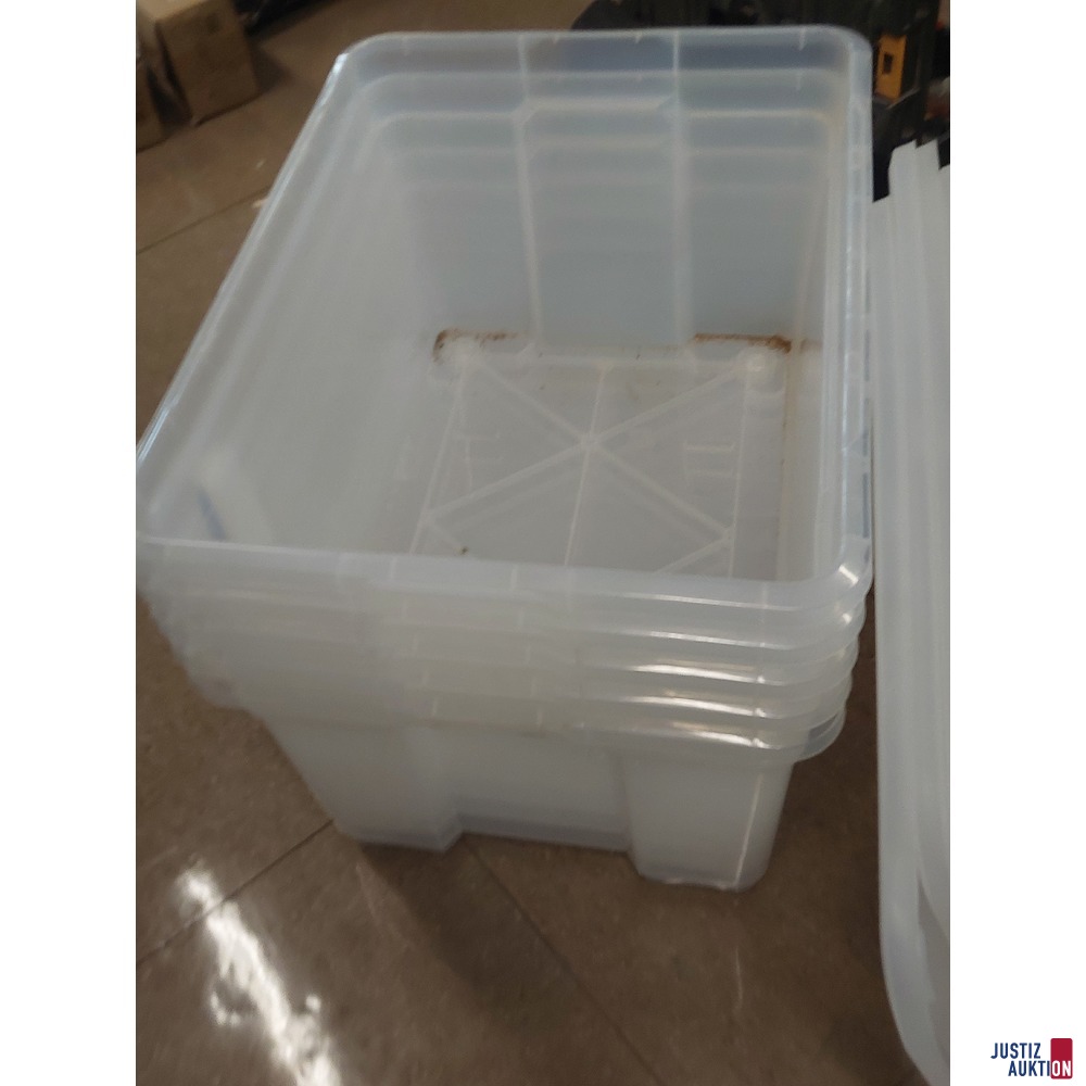 5 Plastikboxen mit Deckel
