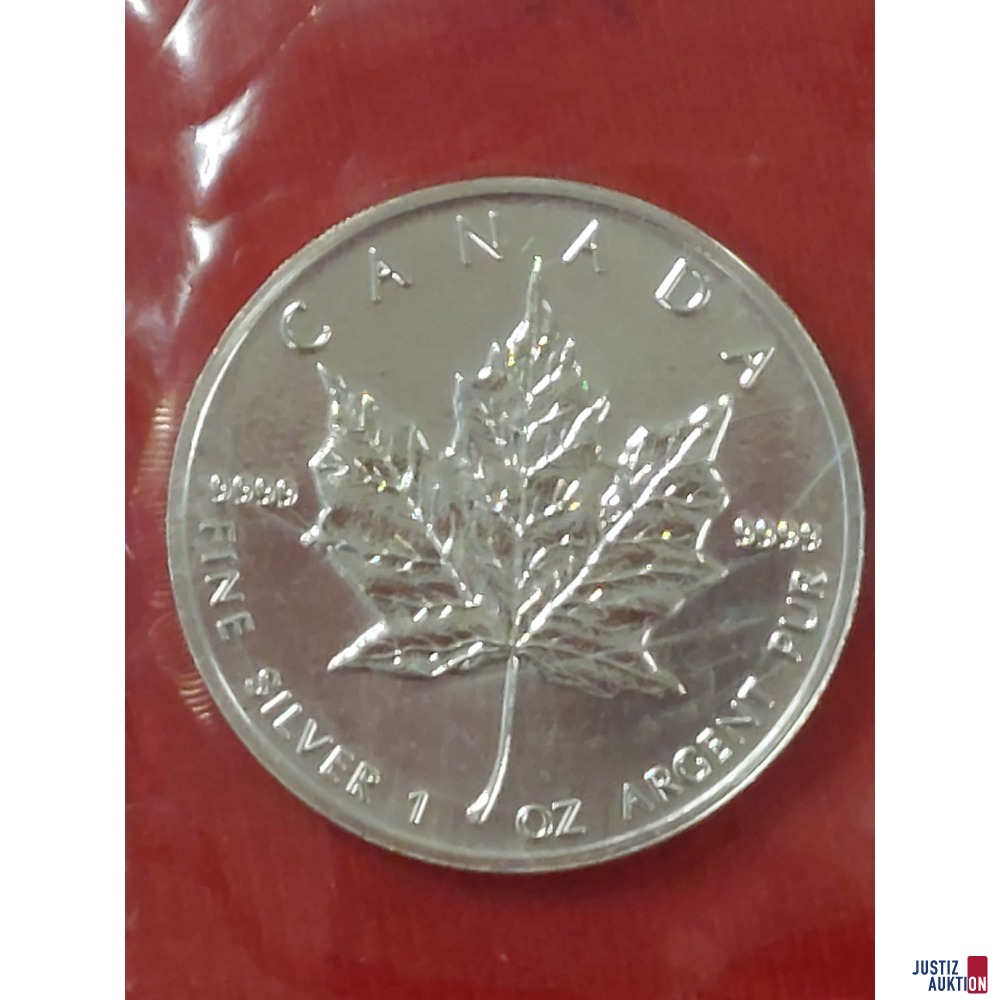 Marpleleaf Silber 999 1 Unze 3,10 g