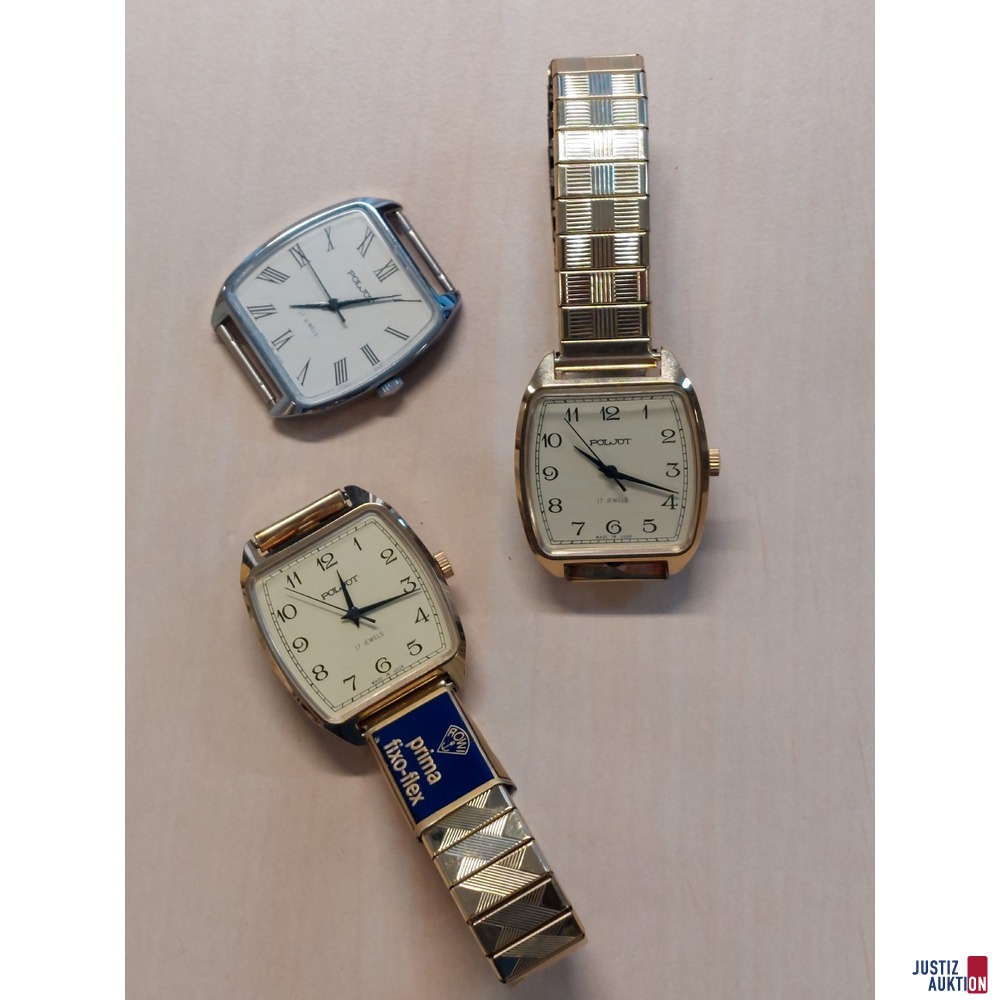 Konvolut bestehend aus 3 Herrenarmbanduhren