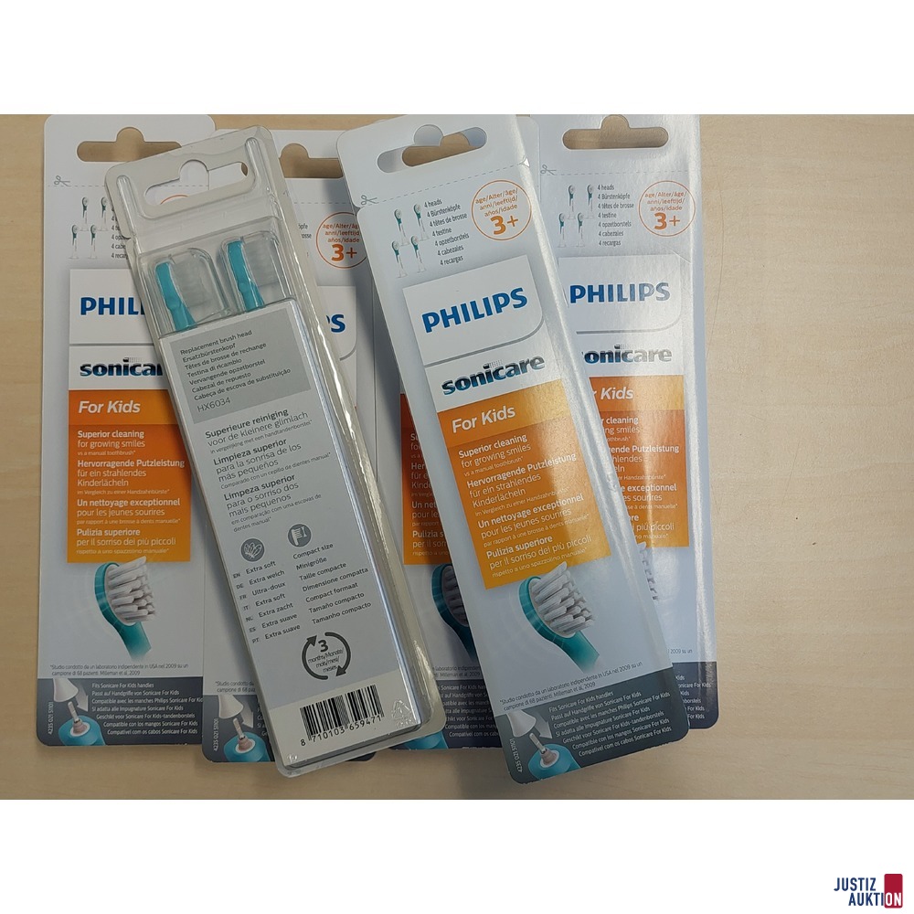 6 Packungen Zahnbürstenköpfe der Marke Philips Sonycare for kids je 4 Stück