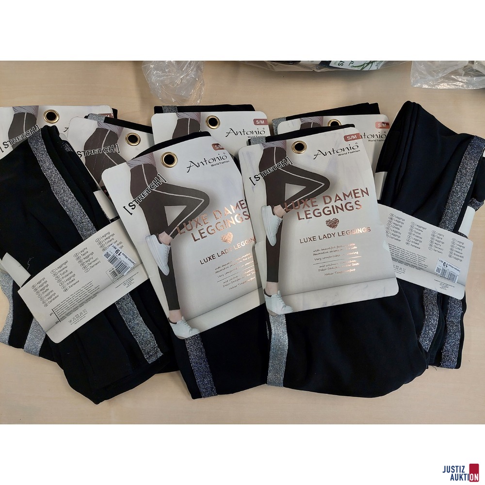 8 x Stretch-Leggins der Marke Antonio World Fashion