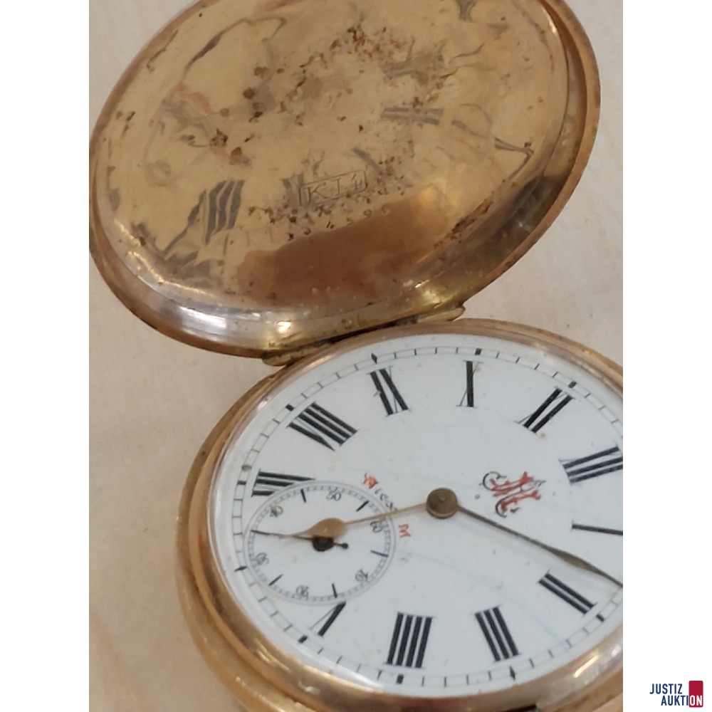 Taschenuhr 16 g 14 Karat Gelbgold