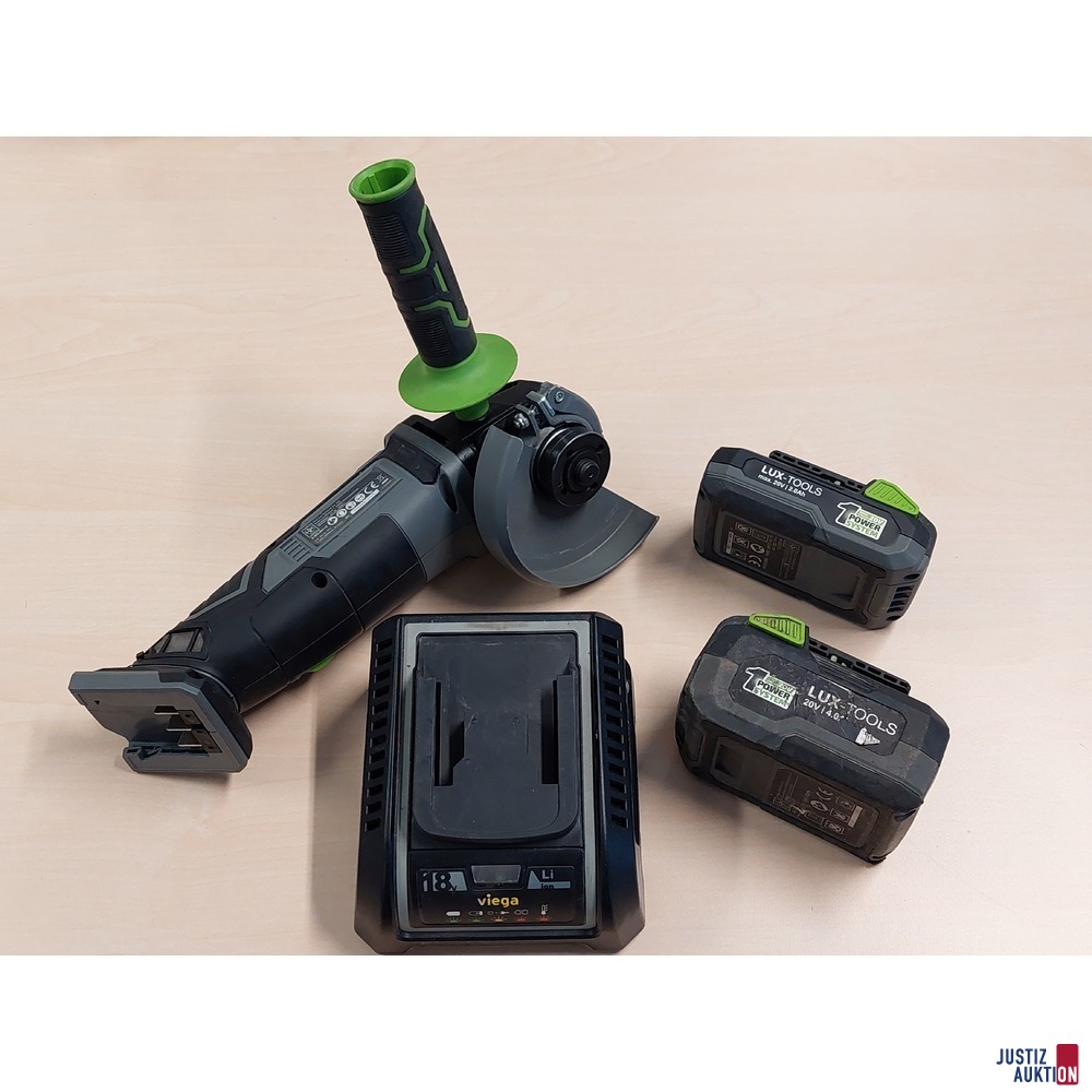 Akku-Winkelschleifer der Marke LUX-TOOLS A-WS-20/115