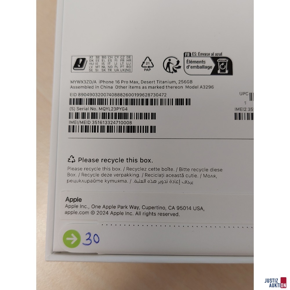 Handy der Marke Apple iPhone 16 Pro Max Desert Titanium&comma; 256GB