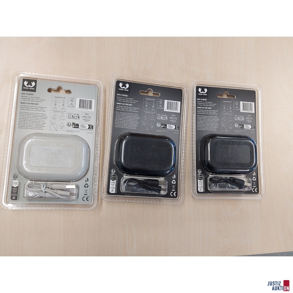3 Packungen In-Ear-Kopfh&ouml;rer Sport der Marke Fresh&DiacriticalAcute;n Rebel