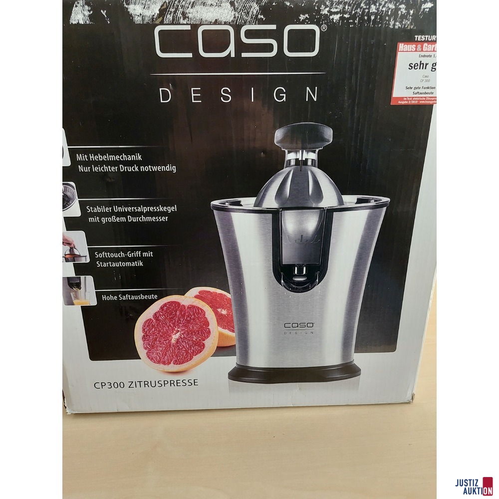 Zitruspresse der Marke Caso CP 300 in Originalverpackung &lpar;diese bei der &Ouml;ffnung leicht besch&auml;digt&rpar;&ndash; NEU